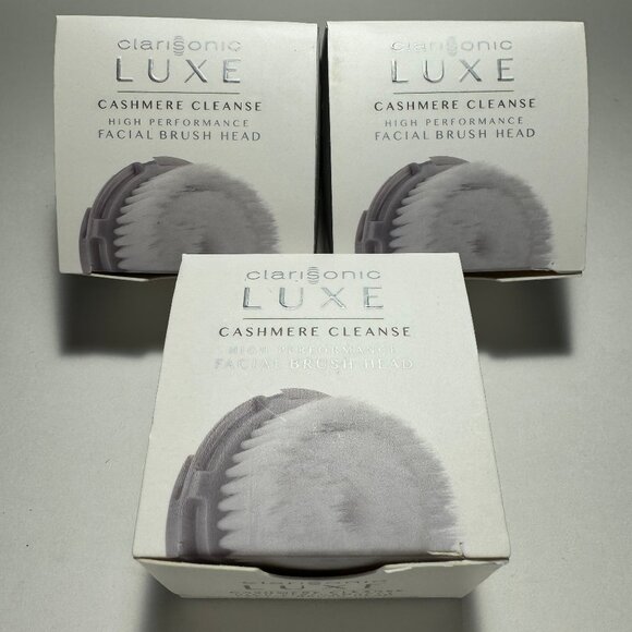 Clarisonic Luxe Cashmere Facial Cleansing Brush Head Replacement 3 PACK - Picture 1 of 3